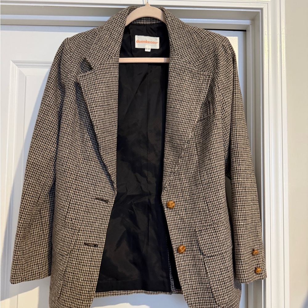 VINTAGE Women's Houndstooth Blazer